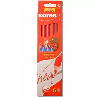 Lapiz Chequeo Unidad (Rojo) Jumbo Kores