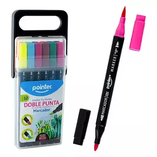 Marcadores Doble Puntar X12 Pointer