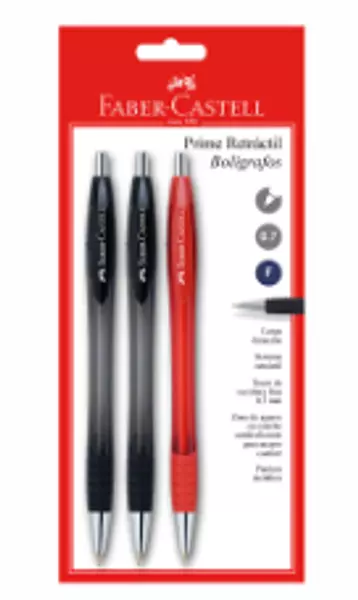 Boligrafo Faber 0.7 Prime Retractil X Unidad