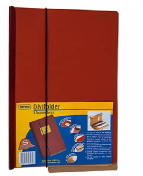 Divifolder 5 Divisiones 503972 Rojo Norma