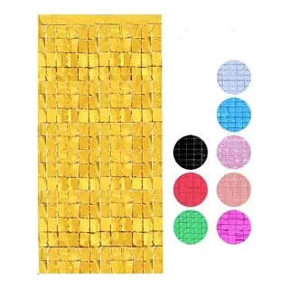 CORTINA METALIZADA CUADROS 2M X 1M