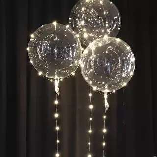 GLOBO BURBUJA CON DISPOSITIVO DE LUZ 18" BBG-18