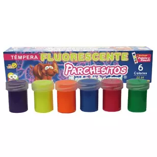 Tempera X6 Fluorecente Parchesitos