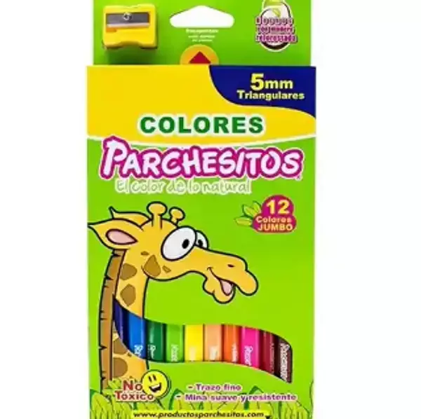 Color Parchesito Tringular Jumbo X12 5mm