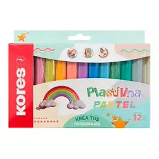 PLASTILINA KORES X12 PASTEL JUMBO