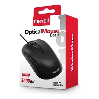 Mouse Maxell Usb 3600 Dpi Mowr-101