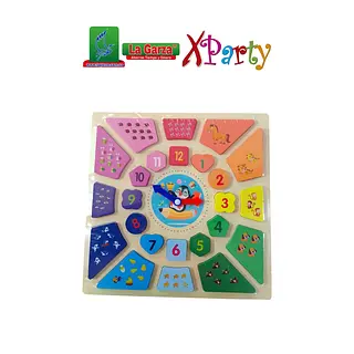 Didáctico Encajable Madera Reloj Fabrimport A23 A22 Sc-7003