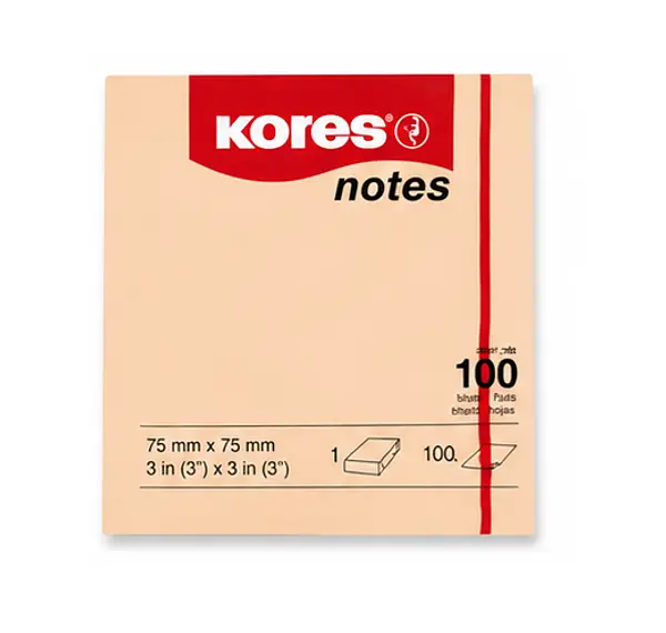 Post It X100 75x75 Kores Pastel