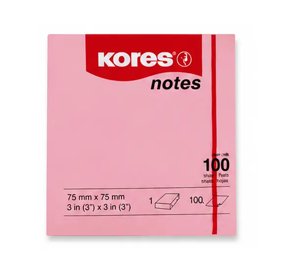Post It X100 75x75 Kores Pastel