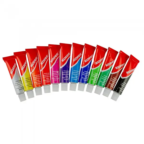 Tempera X12 Tubito Estuche Kores