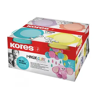 Fomi Moldeable Magic Clay Pastel 4 Botes 40gr Kores