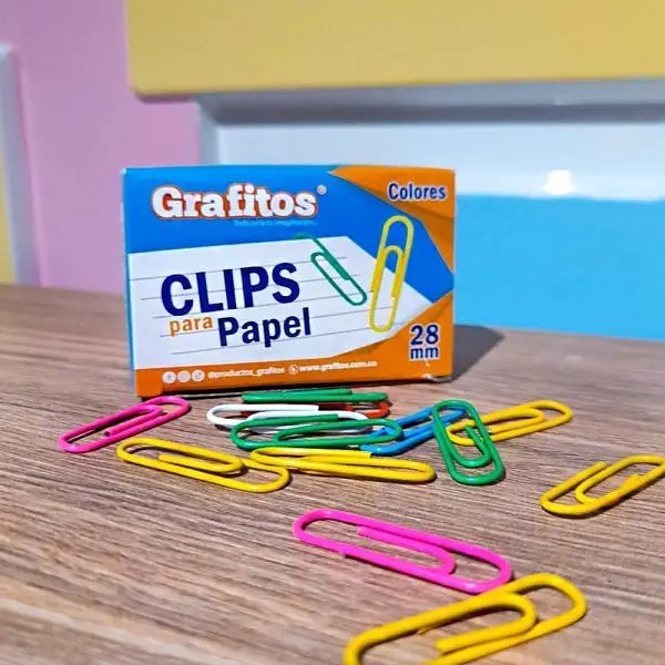 Gancho Clip De Colores Grafitos X100 28mm
