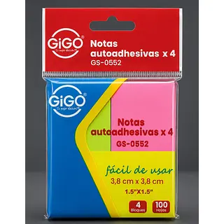Post It X100 4 Cubitos Gigo Student Gs-0552