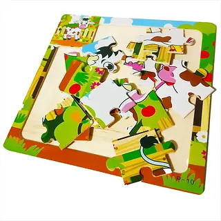 Rompecabezas Madera Animales 15x15 Cm