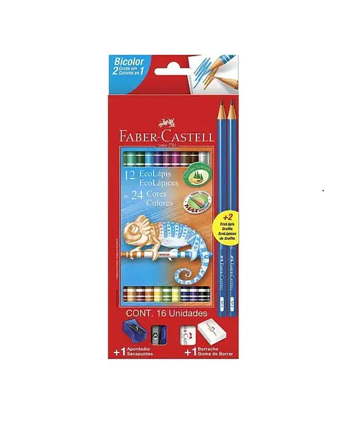 Color Faber X12 Bicolor + 2 Lapiz+Tajalapiz+Borrador