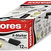 Marcador Borrable Kores Negro 20850