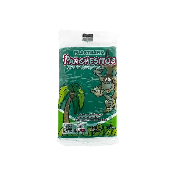 Plastilina Parchesito Barra 125 Grs Stdo