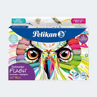 Set Resaltador X16 Flash Pelikan