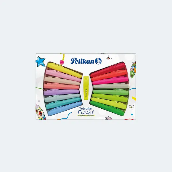 Set Resaltador X16 Flash Pelikan