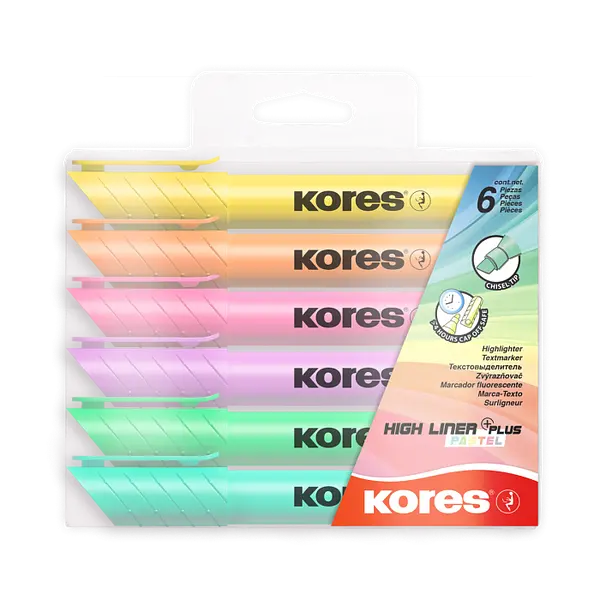 Resaltador X6 Pastel Highliner Kores