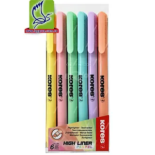 Resaltador X6 Pastel Delgado Kores