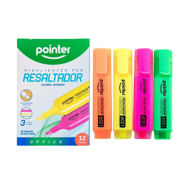 Resaltador Pointer Ancho Punta Biselada Stdo