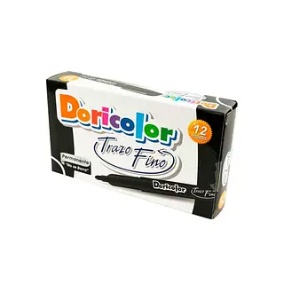 Marcador Trazo Fino Doricolor Negro