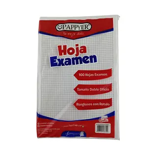 Paquete De Hojas Examen