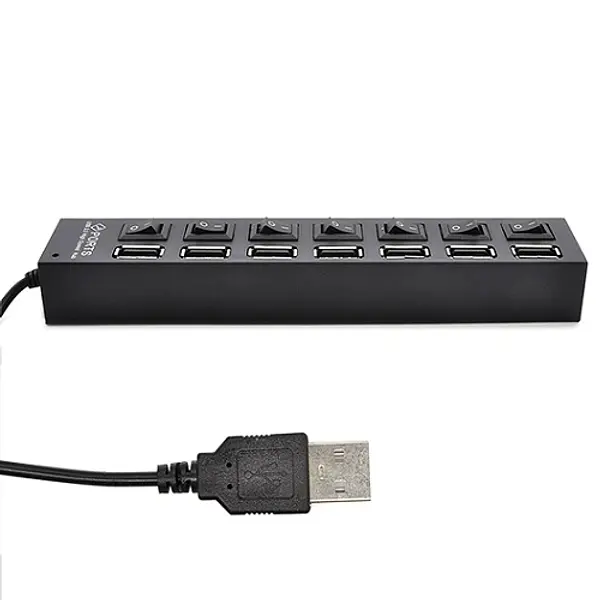 Multipuerto Usb X7 Puertos Led 2.0 Switch