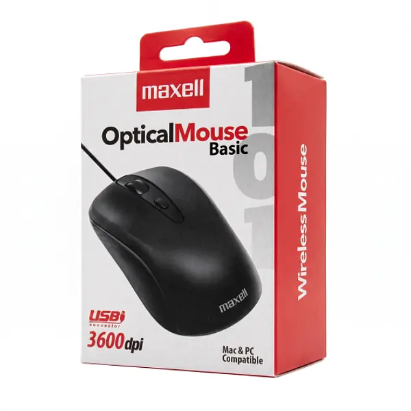 Mouse Maxell Usb 3600 Dpi Mowr-101