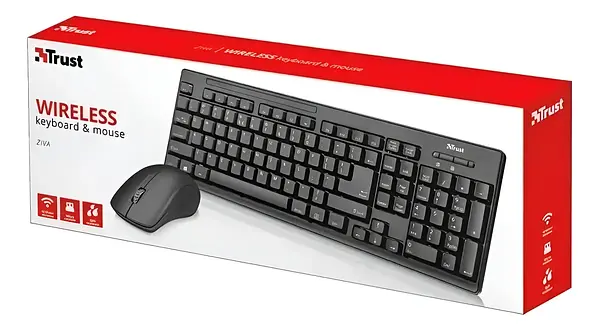 Combo Trust Inalambrico Ziva Teclado Mouse