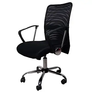 Silla Escritorio Chipre Negra Brazo Fijos