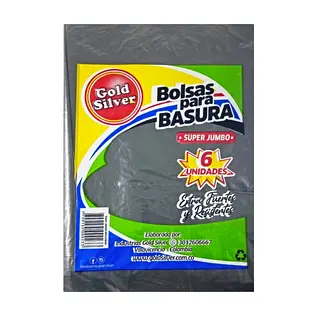 Bolsa Basura 66x86 Negra X6 Gold Silver