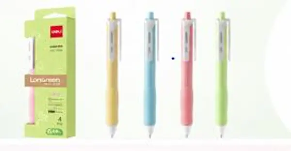 Set Bolígrafo Rt 0.7mm Longreen X4 Deli