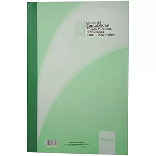 Libro De Contabilidad 3 Columnas X 200f Marfil