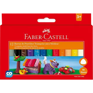 Plastilina Faber Castell Jumbo X 12 Triangular