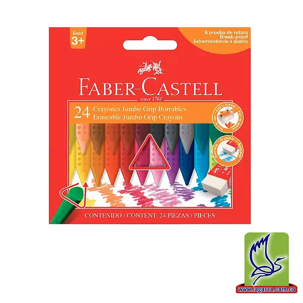 Crayon Faber-Castell X12 Jumbo Grip Triangular