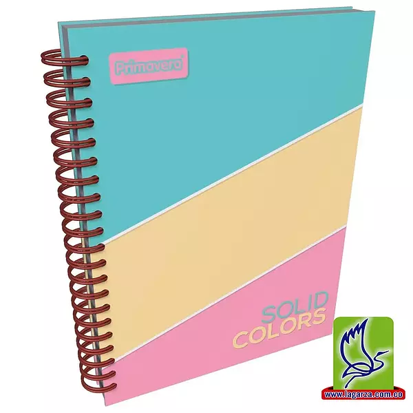 Agenda Argollada 5 Materias Solid Colors Primavera