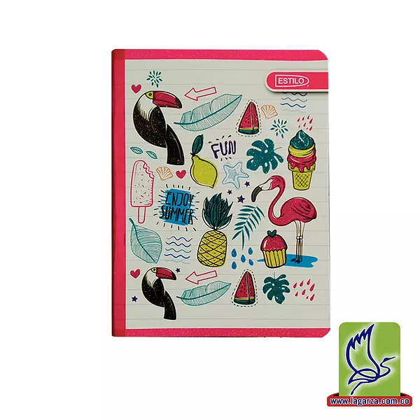 Cuaderno Cosido Cuadriculado 100h Estilo Sticker Niña